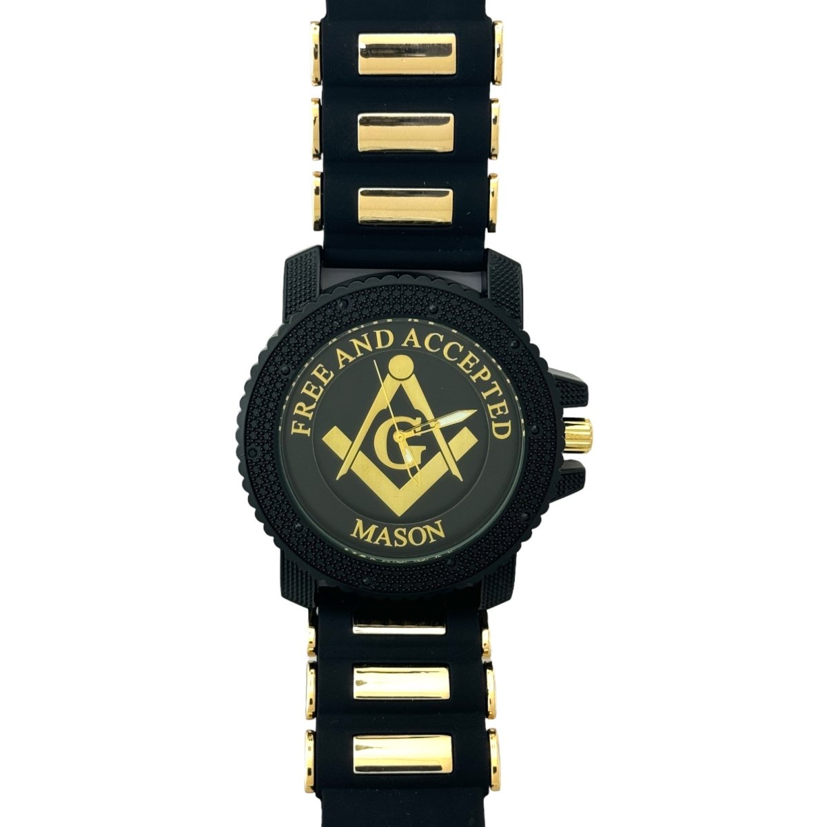 Captain Bling Masonic Silicone Watch - Black