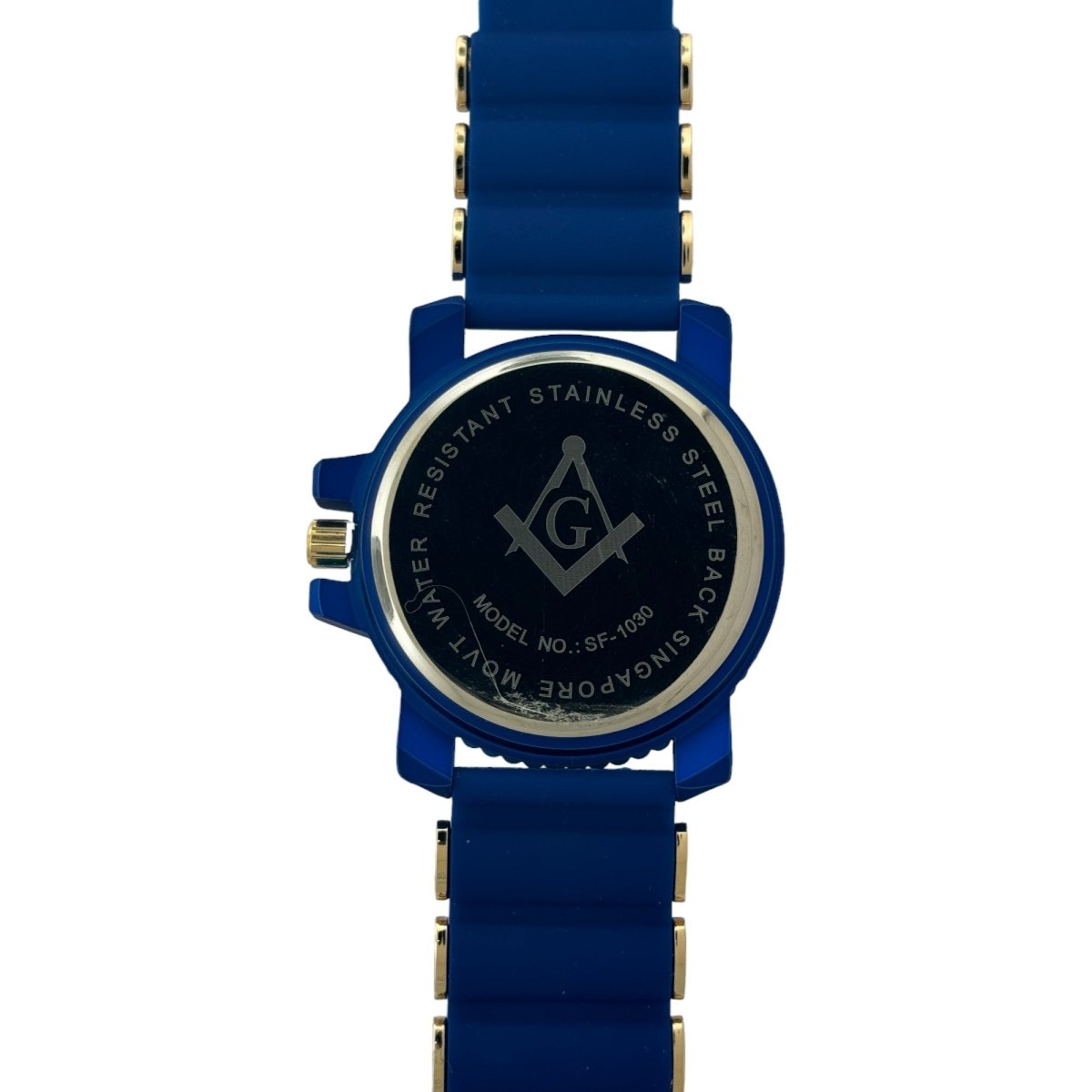 Captain Bling Masonic Silicone Watch - Blue