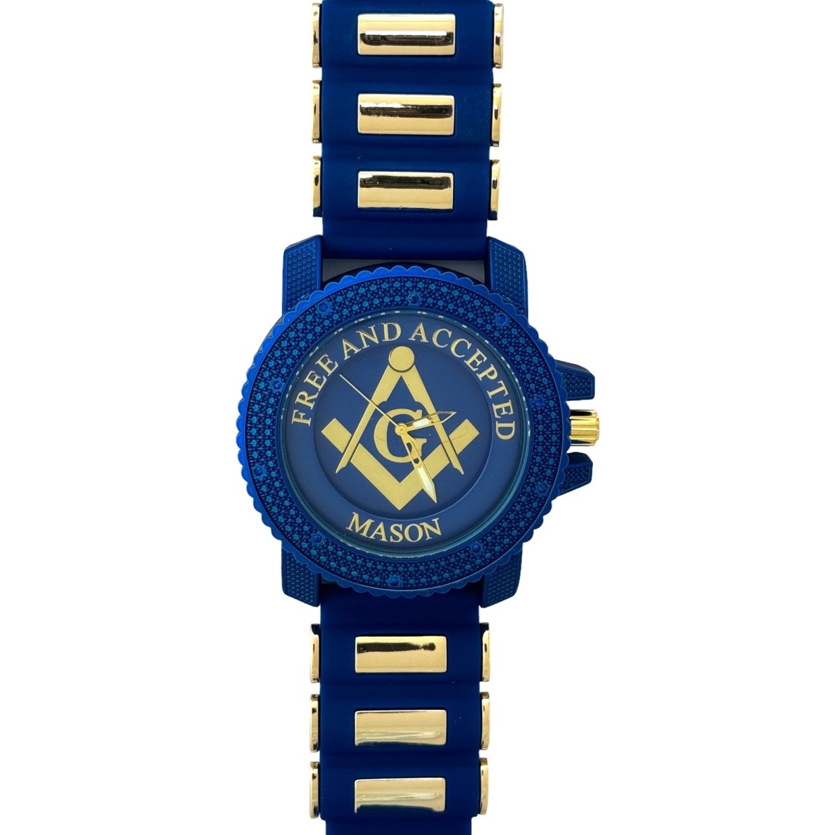 Captain Bling Masonic Silicone Watch - Blue