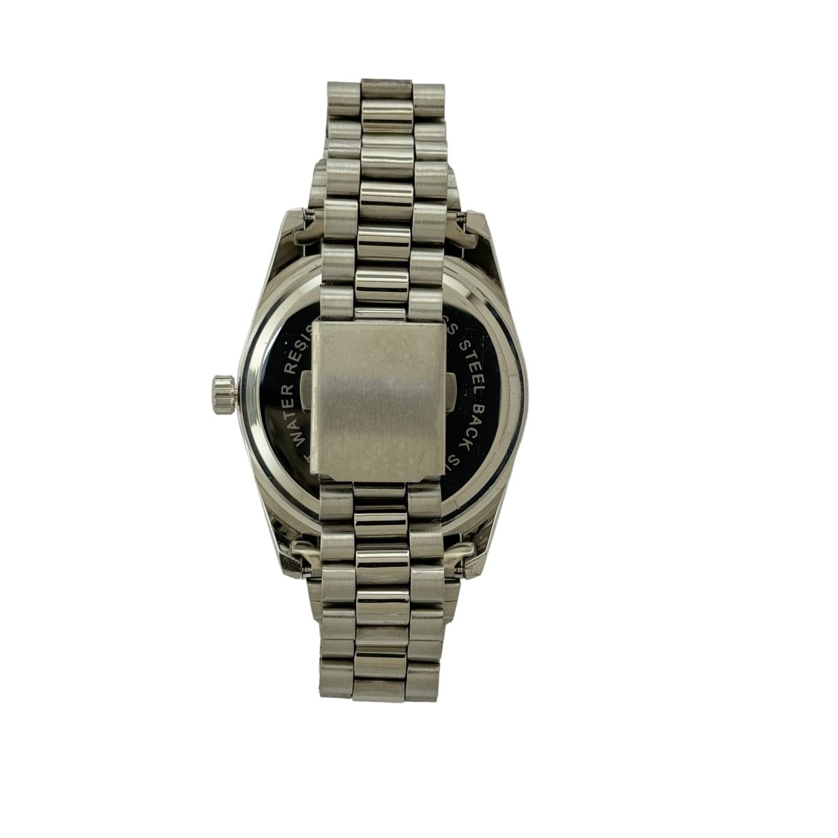 Captain Bling Masonic Silver Stainless Steel Watch: Black Tone