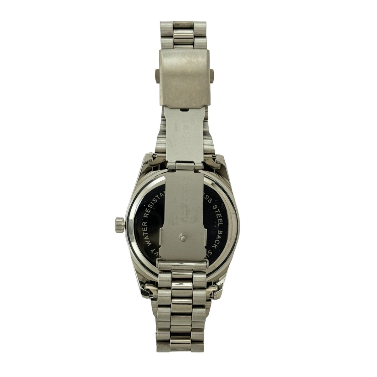 Captain Bling Masonic Silver Stainless Steel Watch: Black Tone