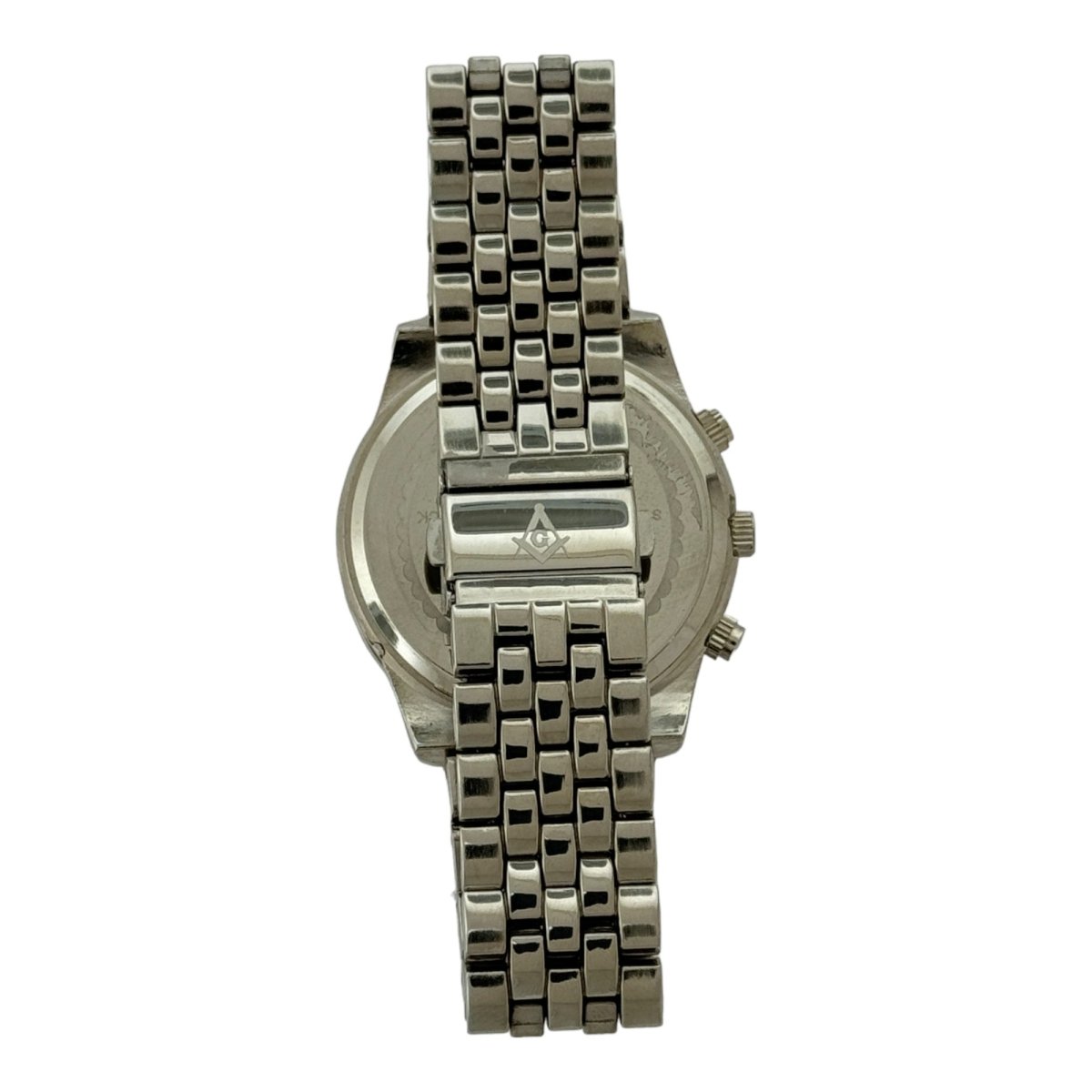 Captain Bling Masonic Silver Stainless Steel Watch: Free and Accepted