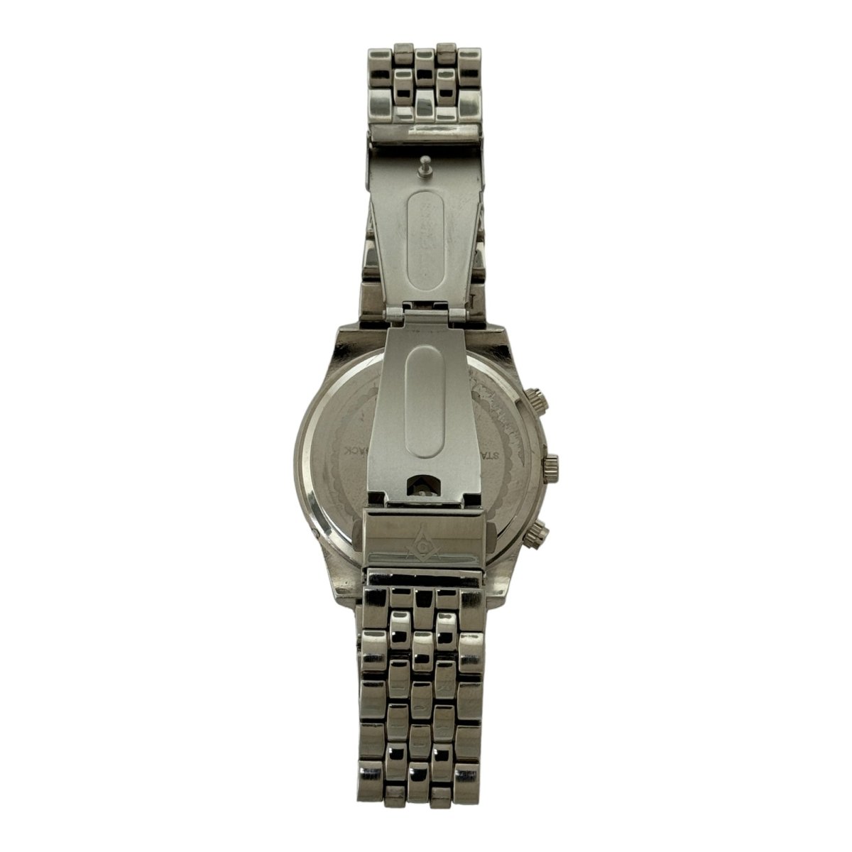 Captain Bling Masonic Silver Stainless Steel Watch: Free and Accepted