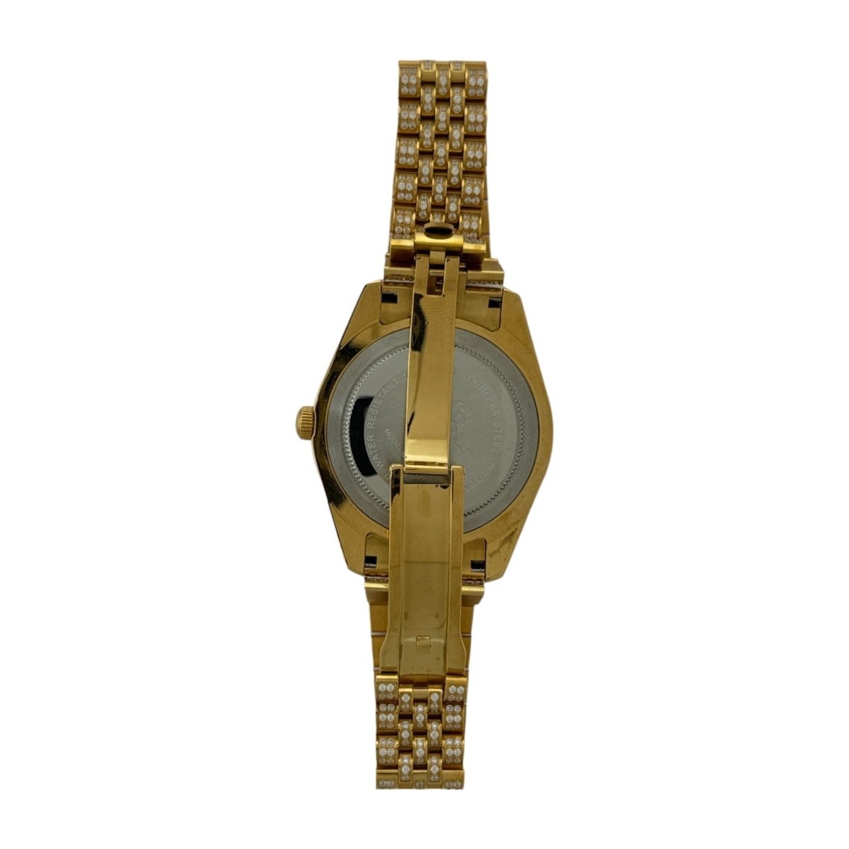 Captain Bling Men's Gold Stainless Steel | Busted Iced Out Watch | CNC setting