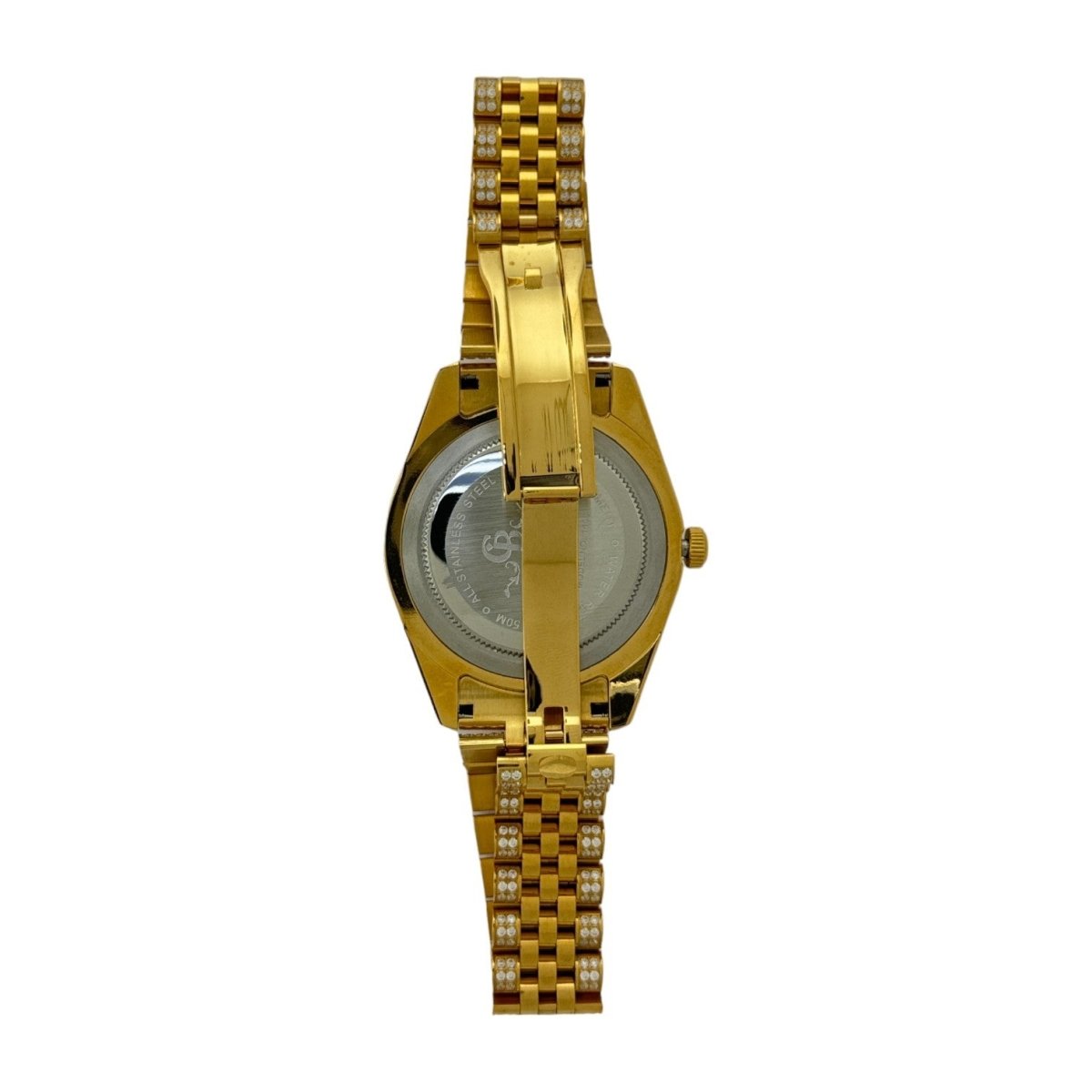 Captain Bling Men's Gold Stainless Steel | Busted Iced Out Watch | CNC setting