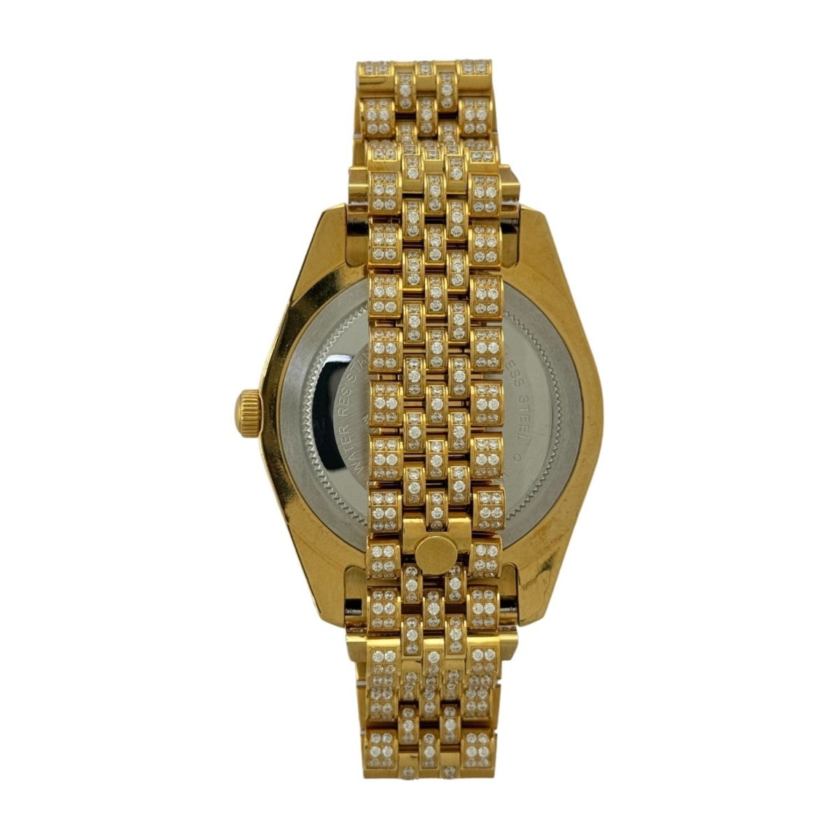 Captain Bling Men's Gold Stainless Steel | Busted Iced Out Watch | CNC setting