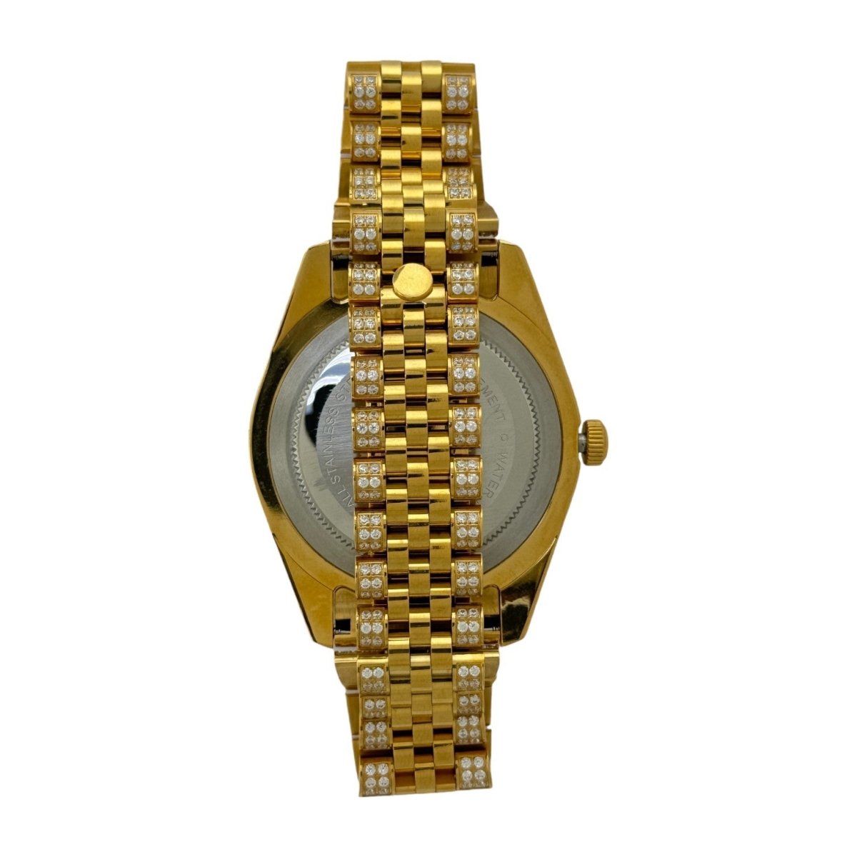 Captain Bling Men's Gold Stainless Steel | Busted Iced Out Watch | CNC setting