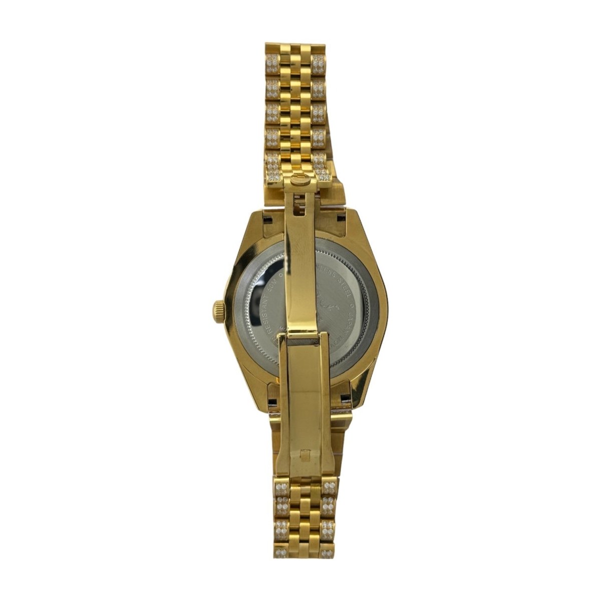 Captain Bling Men's Gold Stainless Steel | Busted Iced Out Watch | CNC setting