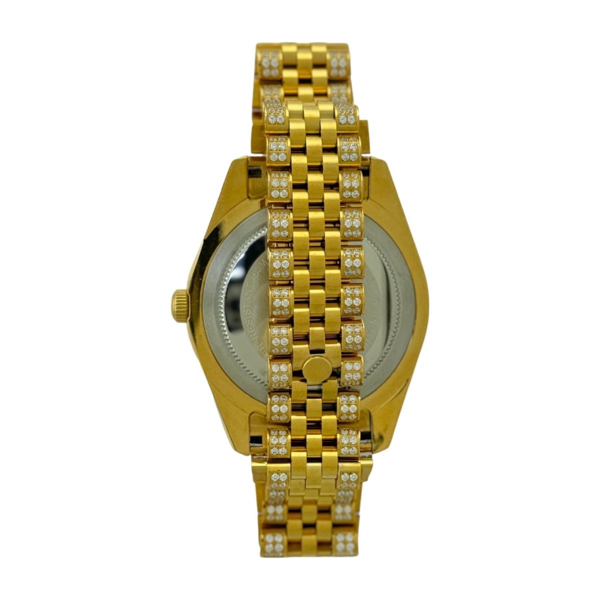 Captain Bling Men's Gold Stainless Steel | Busted Iced Out Watch | CNC setting