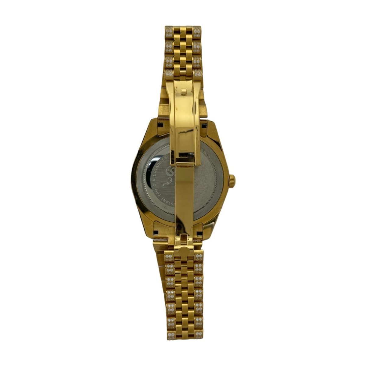 Captain Bling Men's Gold Stainless Steel | Busted Iced Out Watch | CNC Setting