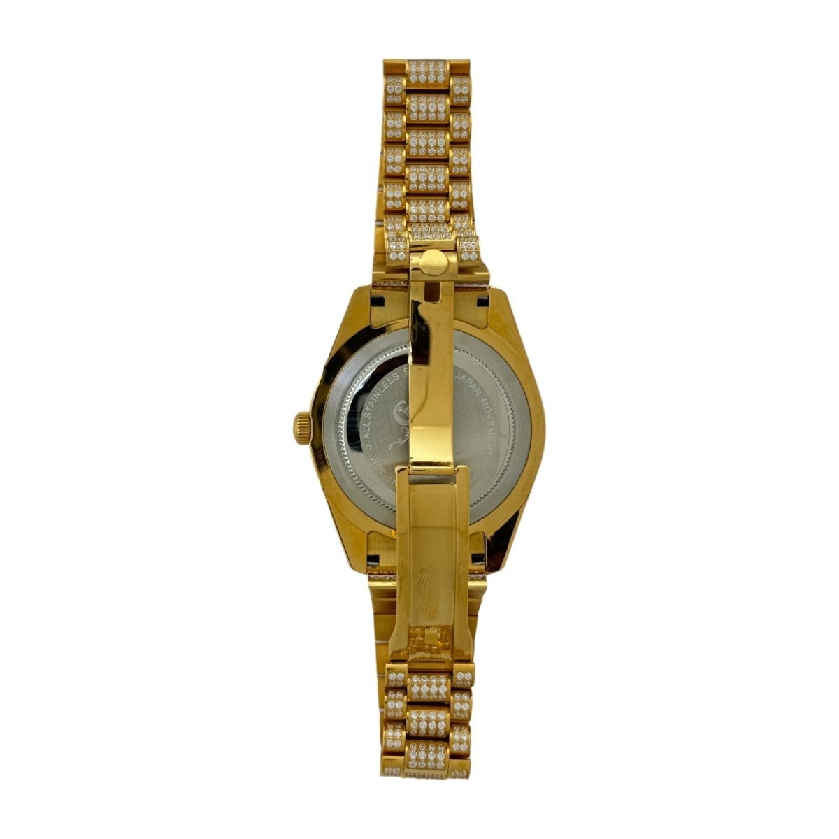 Captain Bling Men's Gold Stainless Steel | Busted Iced Out Watch | CNC setting