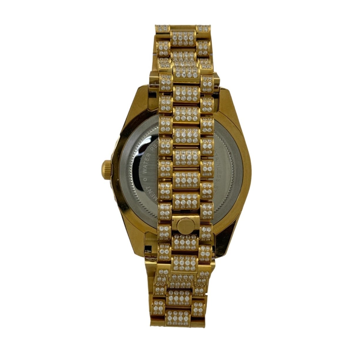 Captain Bling Men's Gold Stainless Steel | Busted Iced Out Watch | CNC setting