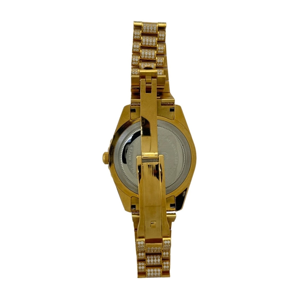 Captain Bling Men's Gold Stainless Steel | Busted Iced Out Watch | CNC setting