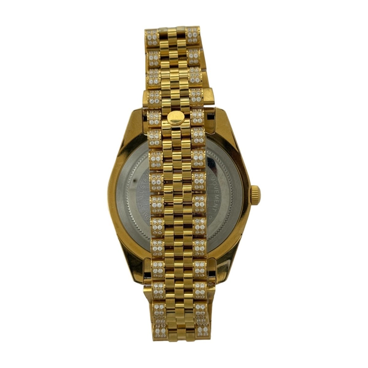 Captain Bling Men's Gold Stainless Steel | Busted Iced Out Watch | CNC Setting