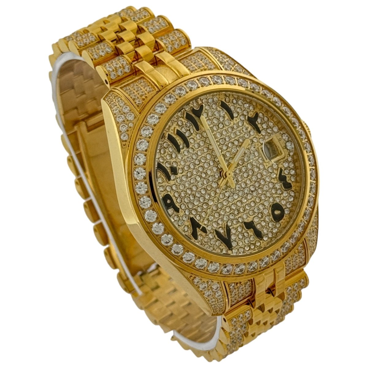 Captain Bling Men's Gold Stainless Steel | Busted Iced Out Watch | CNC setting