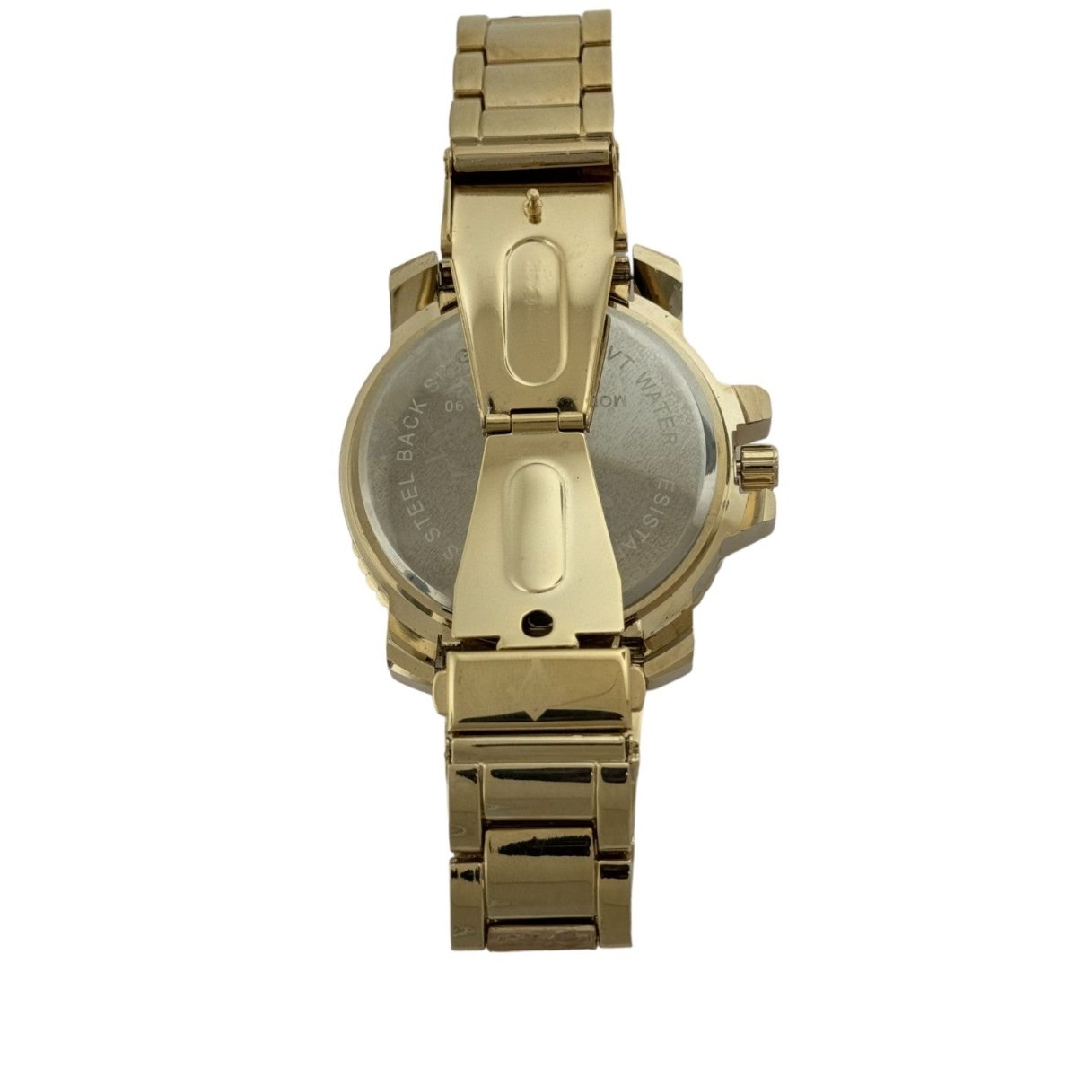 Free and Accepted Masonic Iced Out Gold Stainless Steel Watch