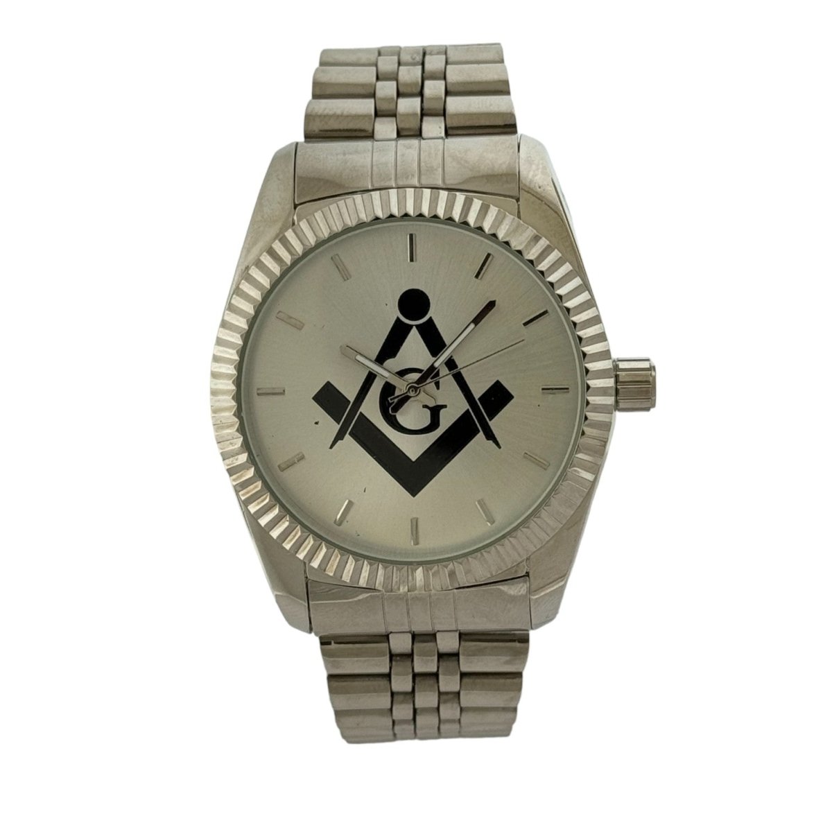 Masonic Silver Stainless Steel Watch