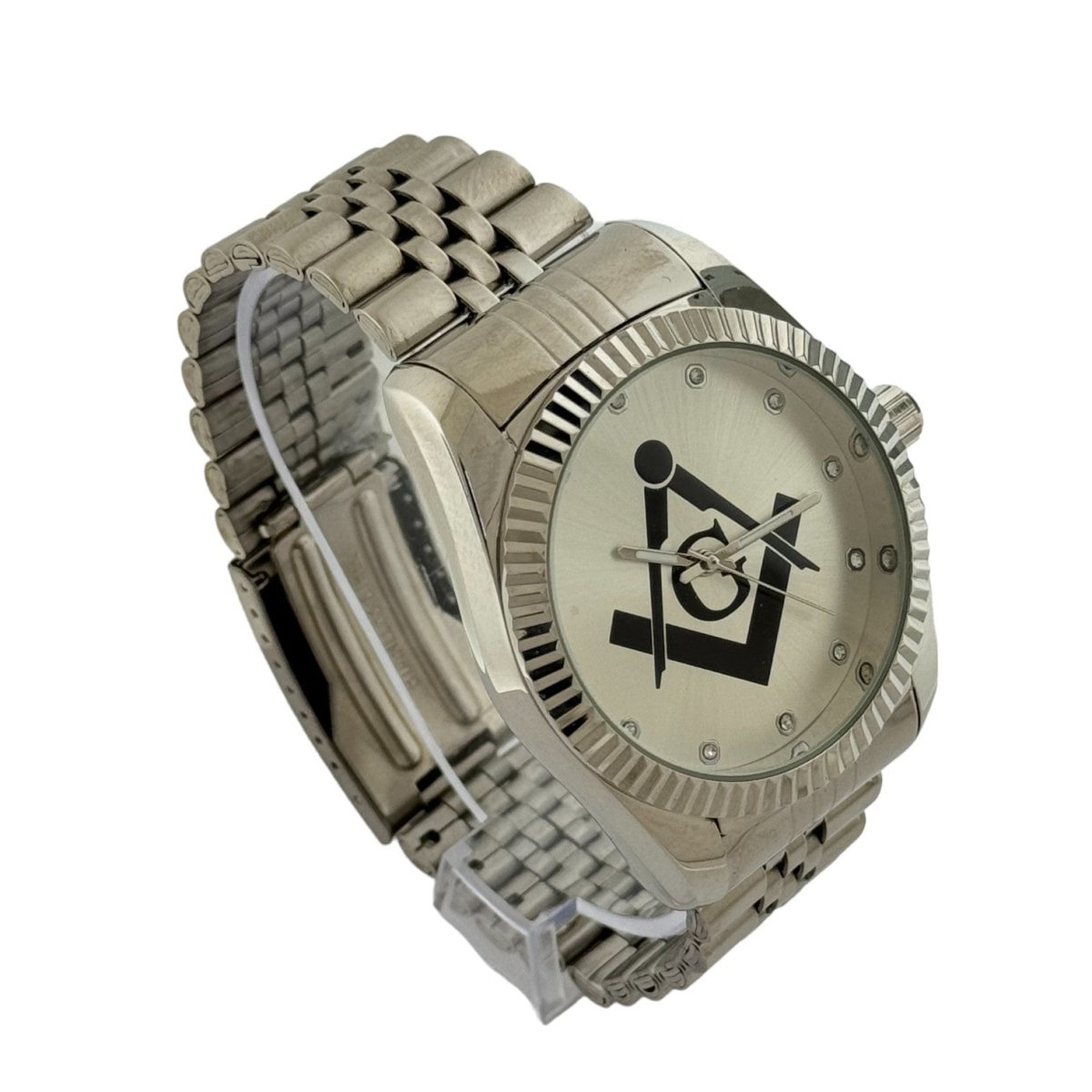 Masonic Silver Stainless Steel Watch