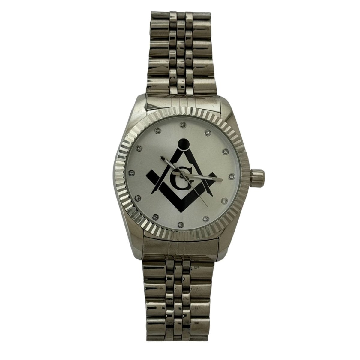 Masonic Silver Stainless Steel Watch