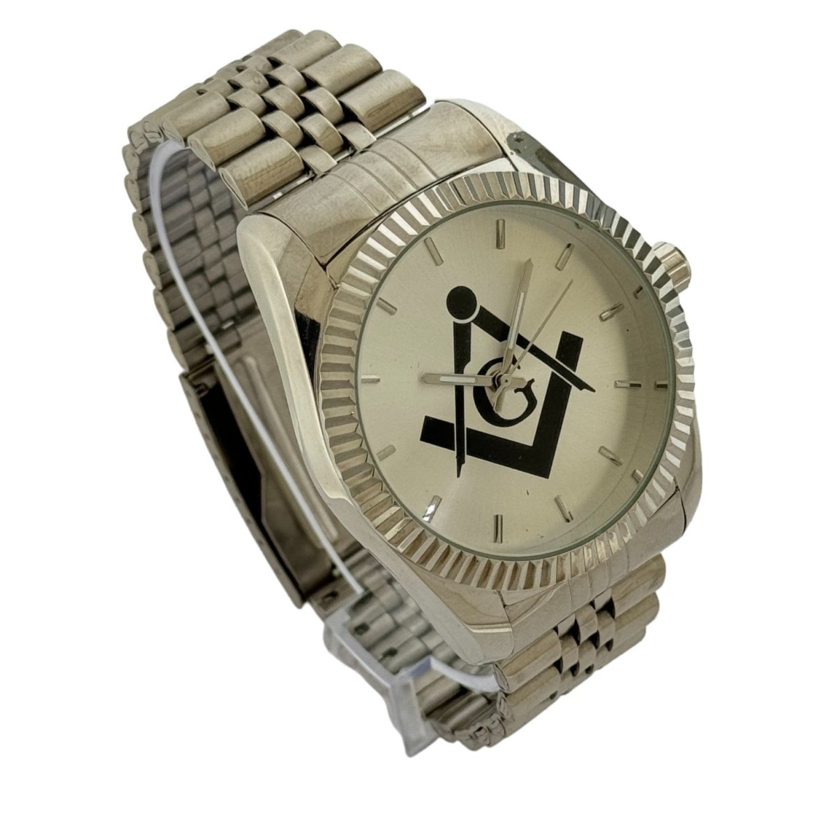 Masonic Silver Stainless Steel Watch