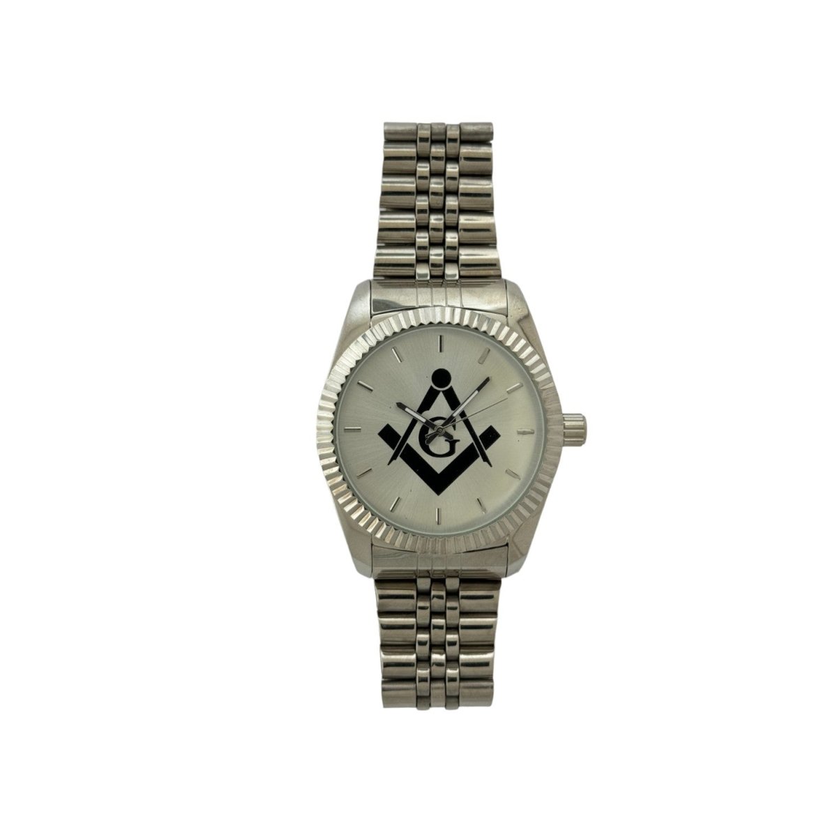 Masonic Silver Stainless Steel Watch