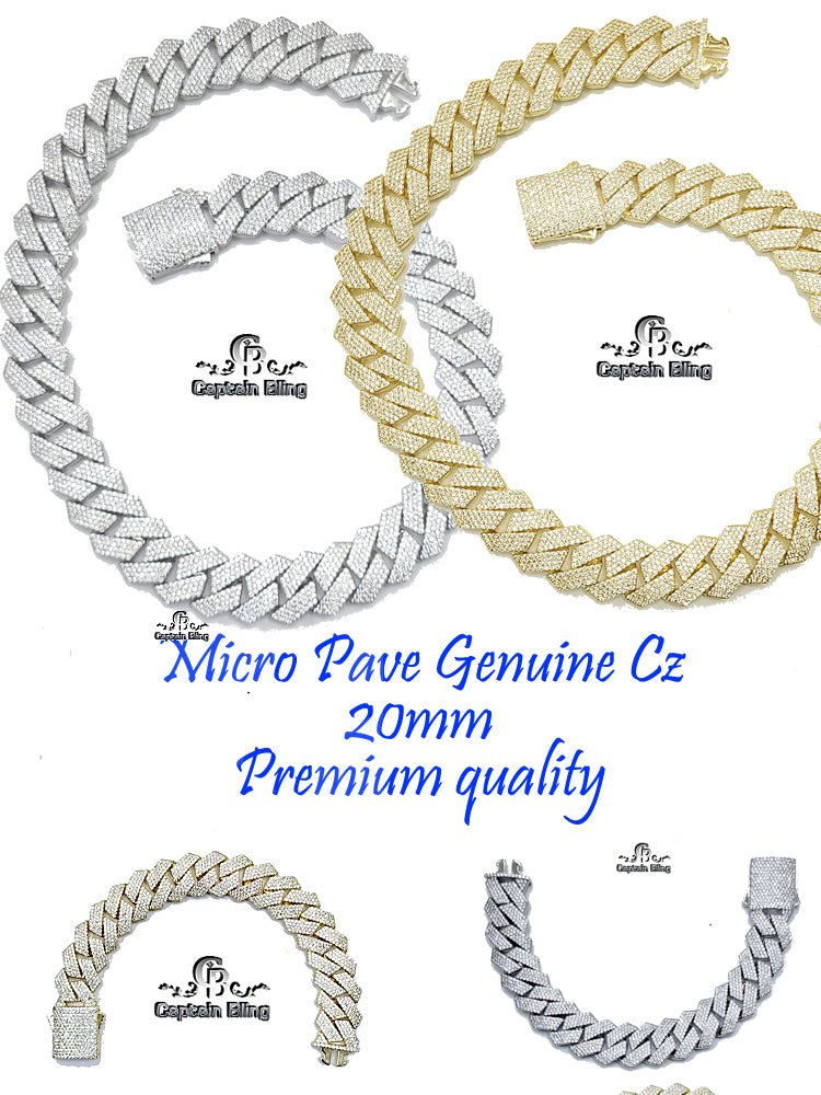 MIAMI CUBAN NECKLACE 20MM CZ SQUARE