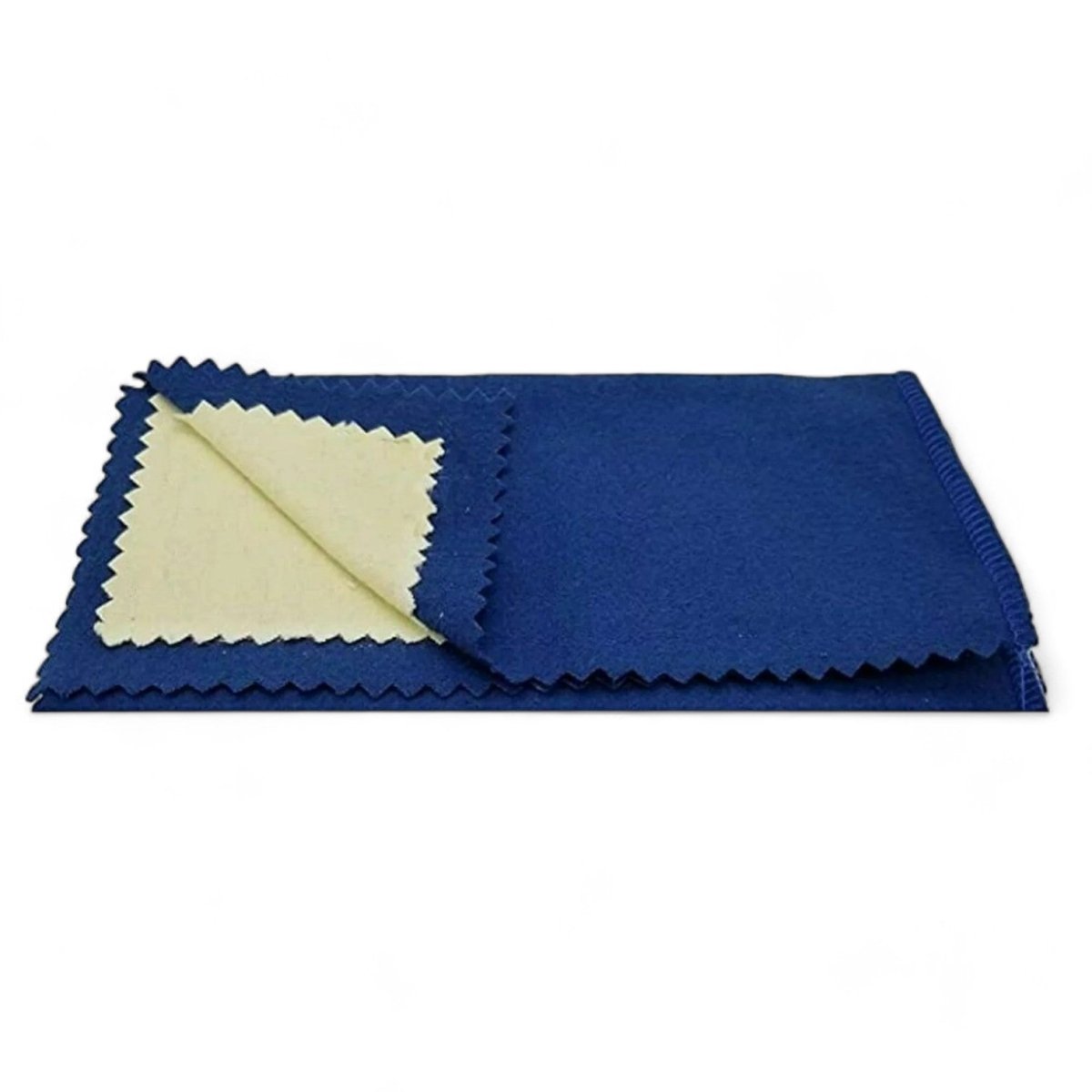 Premium Jewelry Cleaning Polishing Cloth - Multi - Layer, Blue & Yellow - Perfect for Silver, Gold, and Brass